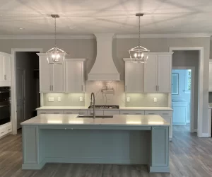 Large open space kitchen with wine cooler